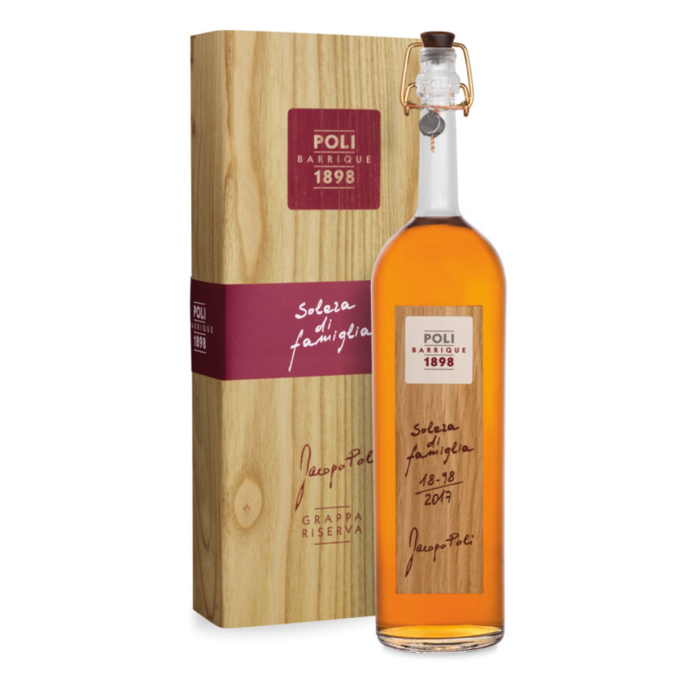 Grappa Barrique Solera Selezione Di Famiglia Poli Astucciata Legno