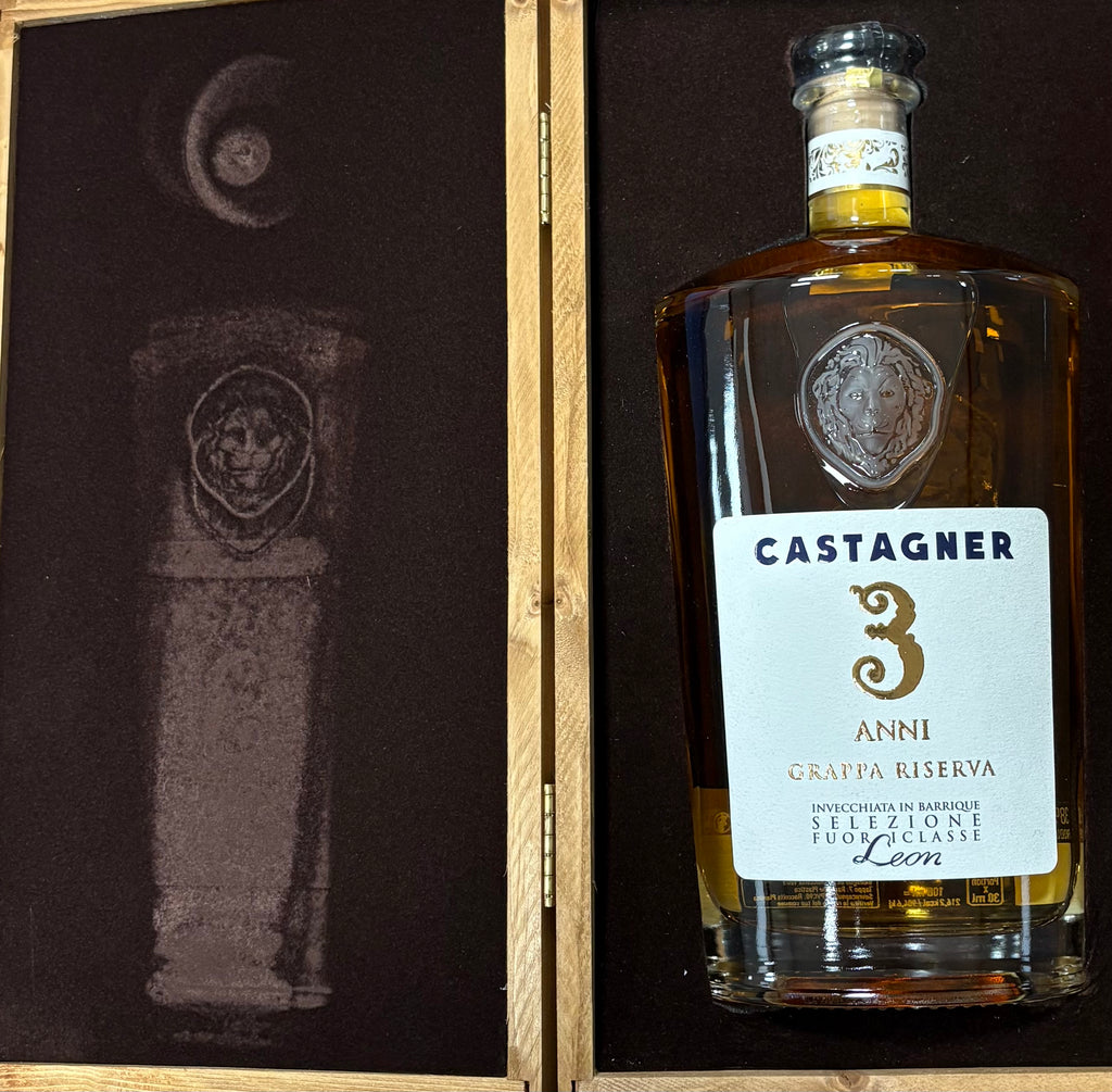 Confezione Grappa Leon Fuoriclasse Riserva 3 Anni Castagner