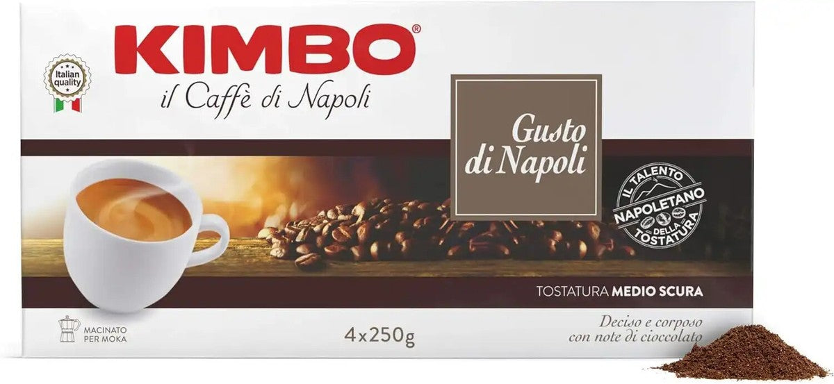 Caffè Gusto Di Napoli Intensità 10/13 X4 Macinato Per Moka Kimbo