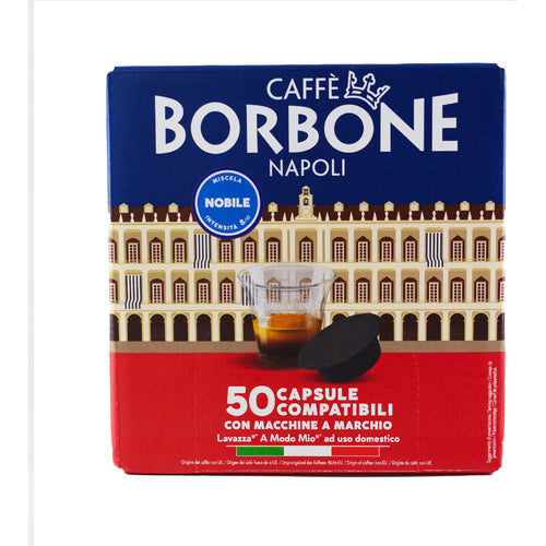 "Caffè Miscela Nobile Intensità 8/10 Compatibile Con Macchine Lavazza A Modo Mio 50 Cps" Borbone