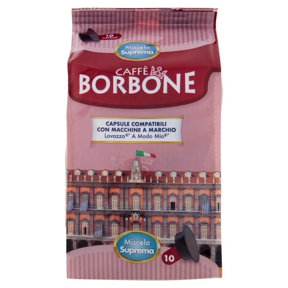 Caffè Miscela Suprema Intensità 7/10 Compatibile Con Macchine Lavazza A Modo Mio 10 Cps Borbone
