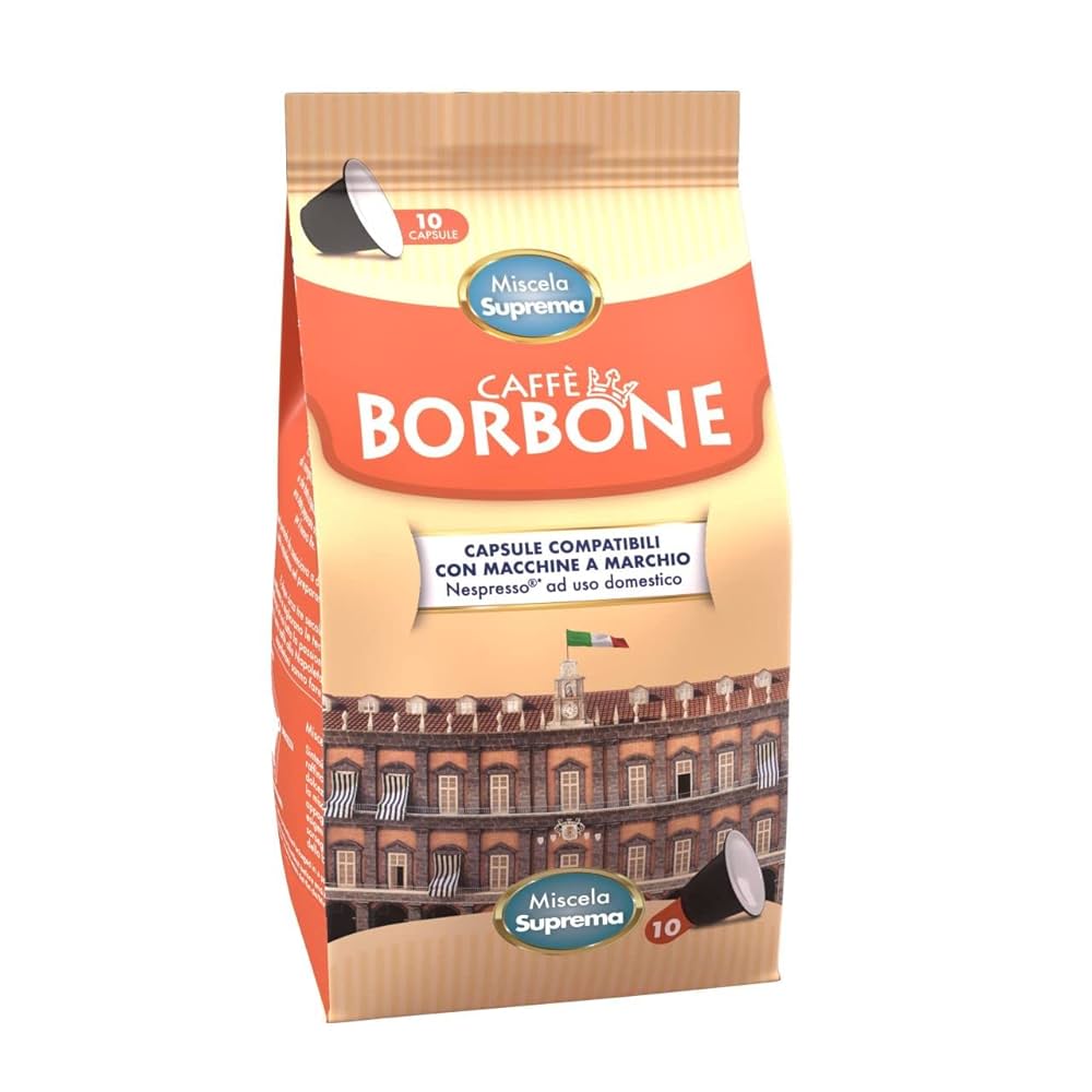 Caffè Miscela Suprema Intensità 7/10 Compatibile Con Macchine Nespresso Original 10 Cps Borbone