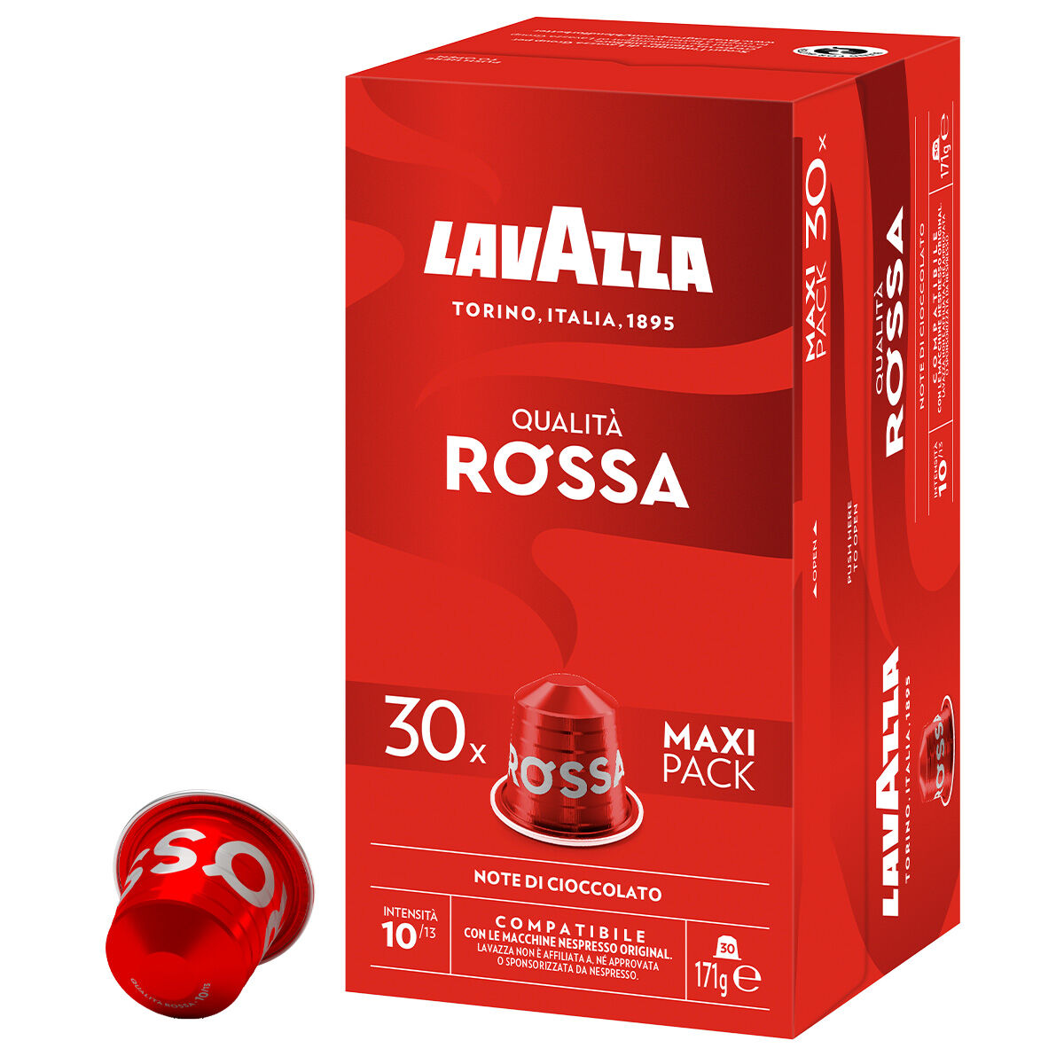 Caffè Qualità Rossa Compatibile Con Macchine Nespresso Original 30 Cps Maxi Pack Lavazza