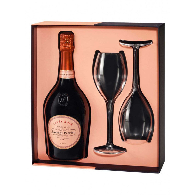 Confezione Champagne Laurent Perrier Cuvée Rosé + 2 Calici