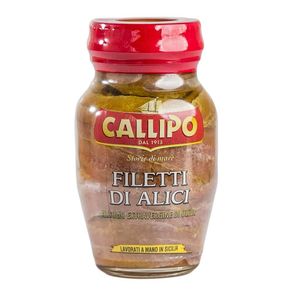 Filetti Di Alici All'Olio Extra Vergine D'Oliva Vasetto 150 gr Callipo