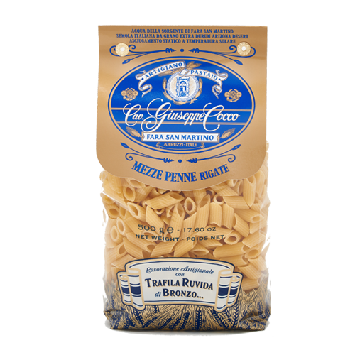 Mezze Penne Rigate "Trafila Ruvida" Pastificio Cocco 500 gr