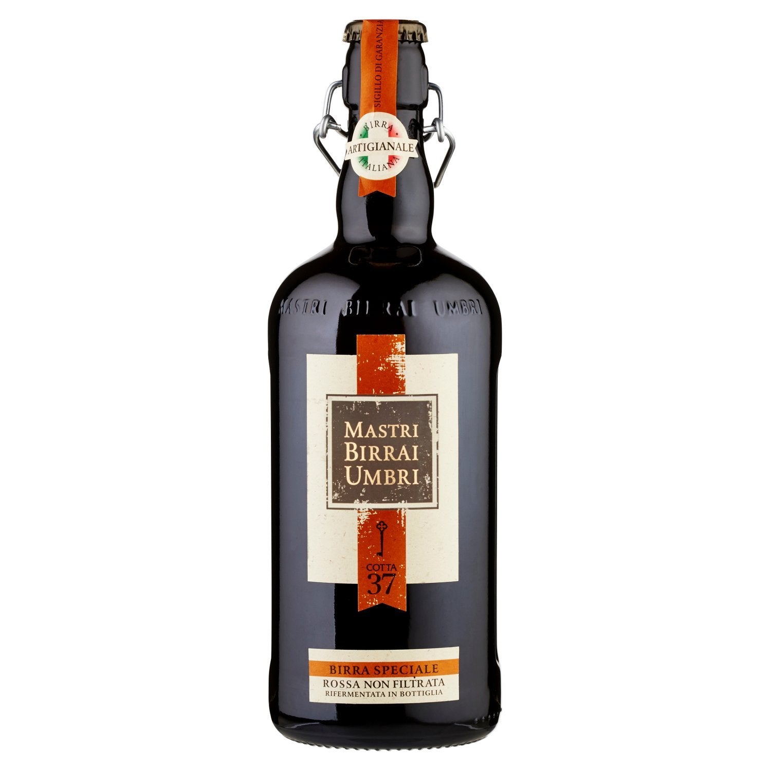 Birra Rossa Artigianale Non Filtrata Non Pastorizzata Cotta 37 Mastri Birrai Umbri 750 ml