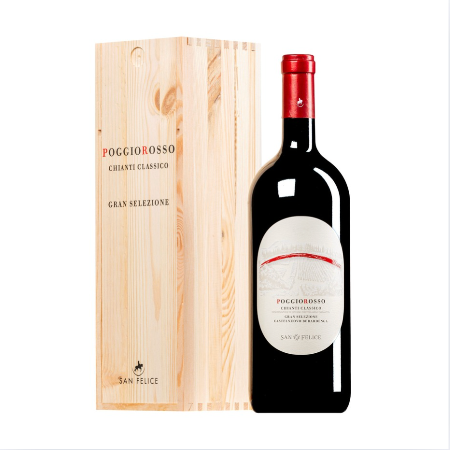 Poggio Rosso Chianti Classico Gran Selezione Magnum Astucciato Legno San Felice